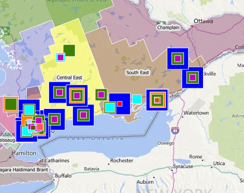 Central Central East And South East LHINs Interactive Web Map