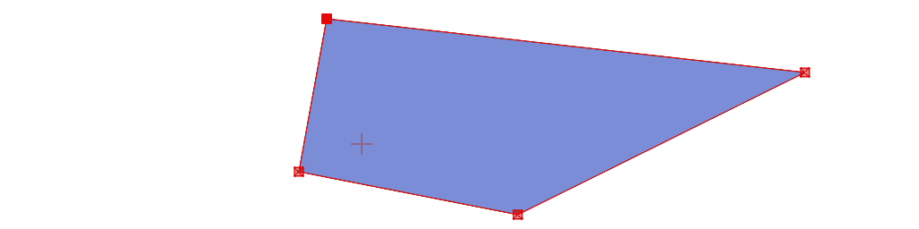 Editing a feature in a GIS by dragging corner nodes