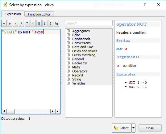 QGIS expression