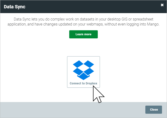 Data Sync lets you do complex work on datasets in your desktop GIS or spreadsheet application, and have changes updated on your webmaps, without even logging into Mango.