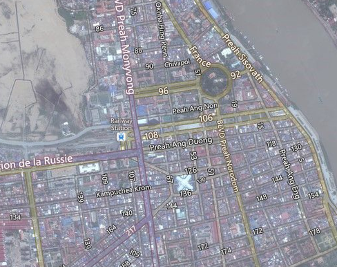 Phnom Penh Satellite Map Phnom Penh Aerial Photo 1960 - Interactive Web Map