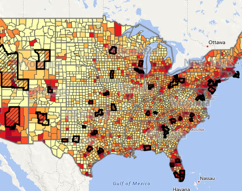 County Population Map - Interactive Web Map