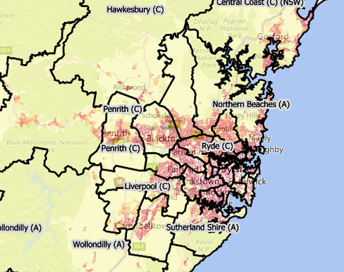Nsw Population Map Interactive Web Map