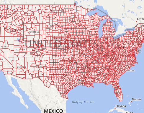 US County Search - Interactive Web Map