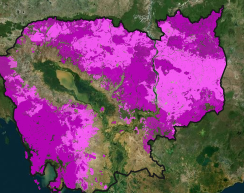 Cambodia-Forest-Cover-Change-Between-1976-and-2006-