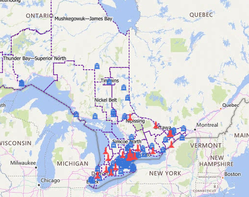 Ontario MPPs and Cabinet Ministers - Interactive Web Map