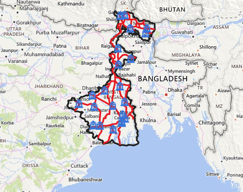 West-Bengal-Roads-and-Head-Quarters