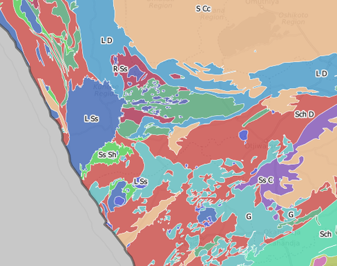 Namibia Geology Map - Interactive Web Map