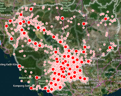 Cambodia Hospital and Health Center Gap Analysis - Interactive Web Map