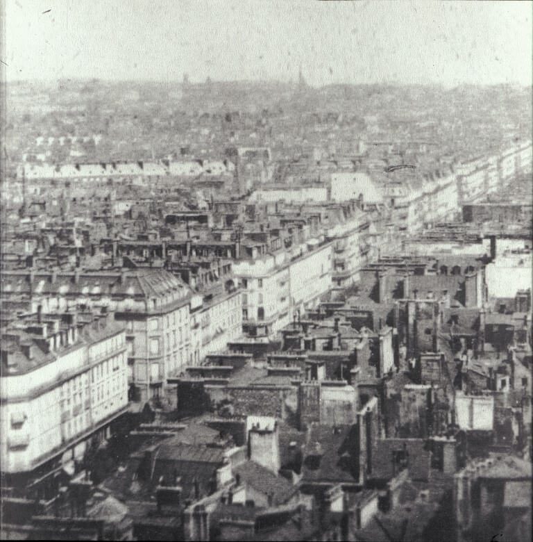 Nadar's earliest surviving aerial photograph - the beginning of modern data-driven mapping.