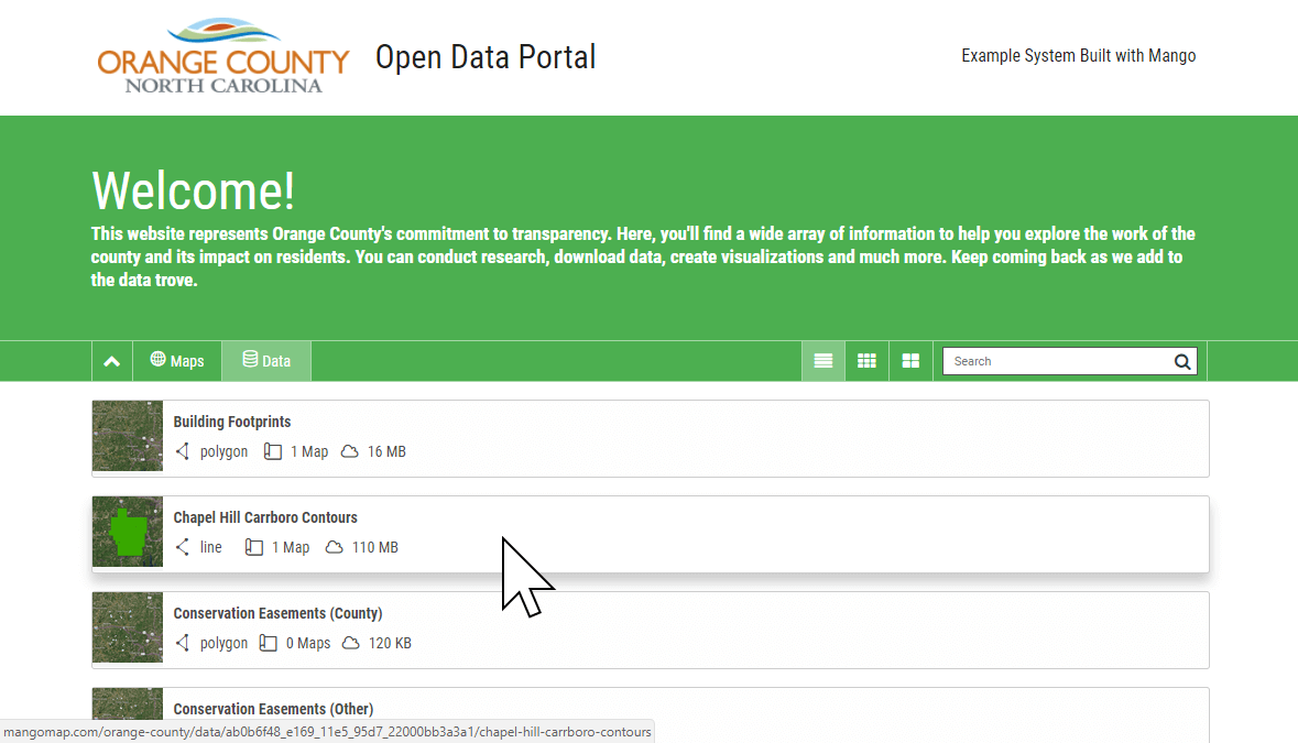 Provide a simple, accessible open data portal for your community