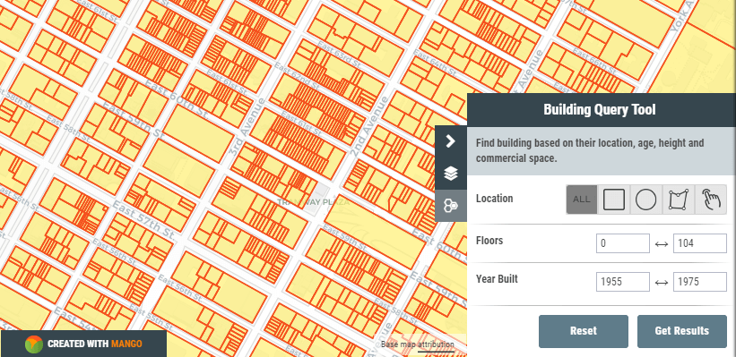 The natural language field name aliases in use in a web map query