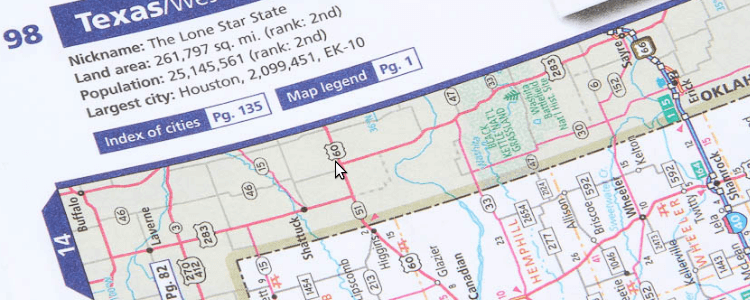 The trusty old road atlas - before GPS and online web maps