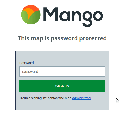 Password protected maps offer enhanced security for private data