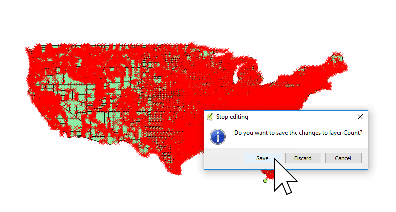 Saving the changes made to a layer in QGIS