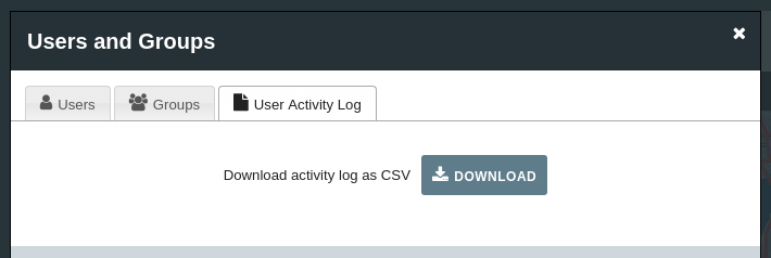 User access log - Mango