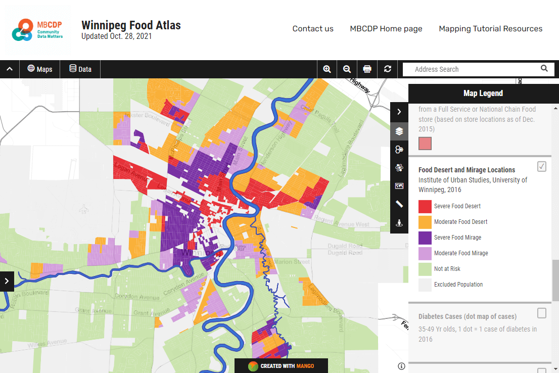 Winnipeg Food Atlas - click to open the map in a new window